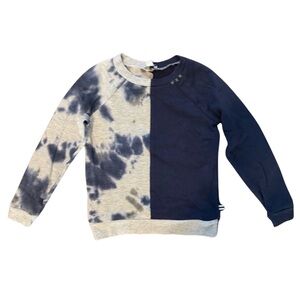 Splendid Navy and tie dye color block sweatshirt boys size 5 excellent condition